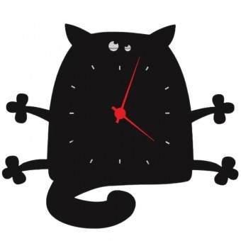 Krodesign KRO-1158 Ceas de perete metalic Krodesign Cat KRO-1158, diametru 50 cm, negru