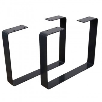 Krodesign KRO-1171 Set 2 picioare pentru banci sau masute, Vivatechnix KRO-1171, dimensiune 40x35x5 cm, Negru