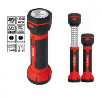 Lanterna si lampa cu 36 leduri, YATO, YT-08512