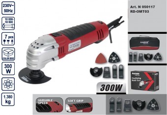 Masina multifunctionala de slefuit 300W, Raider RD-OMT03