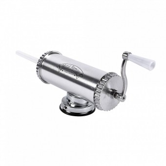 Micul Fermier GF-0824 Masina de carnati orizontala, GF-0824, Aluminiu inoxidabil, 1.5 Kg, 5 palnii, prindere cu ventuza