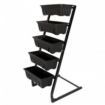 Micul Fermier GF-2213 Set 5 ghivece pp cu suport metalic 54.5x50x115cm