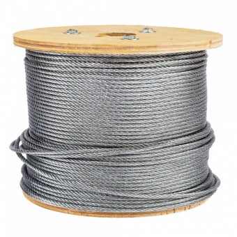 Micul Fermier MF-CB7006-G01 Tambur cablu otel zincat Micul Fermier, diametru 5mm, lungime 100m