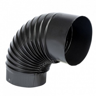 Micul Fermier MF-EI1025-G01 Cot pentru soba pe lemne, 90Ëš, 120mm, Gri mat