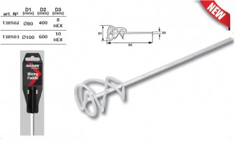 Mixer pentru amestecat vopsea zincat 80mm, Raider