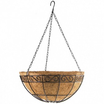 MTX 690048 Suport pentru flori din cocos si metal Palisad W-30, dimensiune 30x30x14 cm