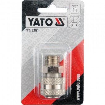 Mufa rapida pentru pistol pneumatic 3/8, cu filet exterior Yato YT-2391, mama