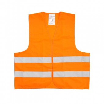 OEM 74662 Vesta de avertizare, Portocaliu, 2 x dungi fluorescente, prindere Velcro, 2XL