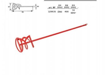 Palet de mixare SDS+ 80x400mm, Raider