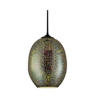 Pendul Quantum Chrome-2, max. 60 W, sticla, diametru 220 mm, efect 3D