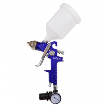 Pistol de vopsit cu aer comprimat Geko G01182, HVLP, 1.4mm, 600ml, reductor presiune
