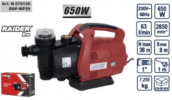 Pompa apa de suprafata 650W, Raider RD-WP29