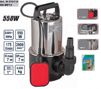 Pompa submersibila inox 550W, Raider RD-WP12