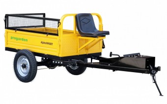 ProGarden 4681000003 ProGARDEN Alpine RM500T Remorca cu tractiune 500kg cu obloane, 1 osie, prindere bolt pentru motocultor