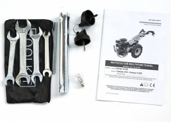 ProGarden PAC051300002 ProGARDEN Campo U16E motocultor multifunctional 14CP, benzina, EU V, pornire electrica, 3+2 viteze, reductor + FT90 freza tractata 900mm