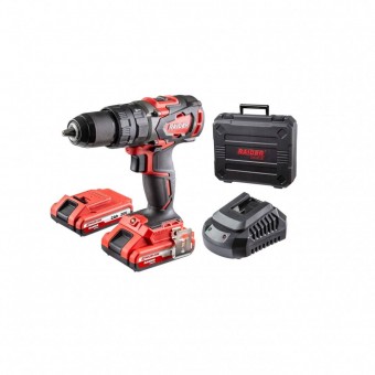 Raider 011502 Bormasina cu percutie fara perii, Raider, 20V 2x2Ah 62Nm
