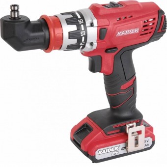 Raider 030207 Bormasina acumulator Raider RDP-CDL21, 20V, 2 acumulatori 2x2.0Ah, adaptor 90°, 58 Nm