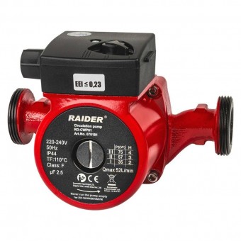 Raider 070181 Pompa circulatie 75W 1,1/2 52L/min 4m 110Â°C