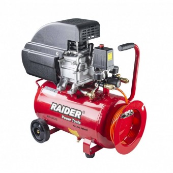 Raider 089407 Compresor de aer Raider 24 L, putere 1.5 kW, 110 l/min, 8 bar