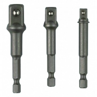Raider 158904 Set 3 adaptori patrati Raider 158904, 1/4 HEX la 3/8 si 1/2 inch, Crom Vanadiu