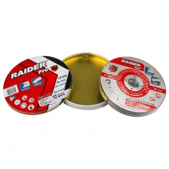 Raider 160158 Set 10 discuri taiat metal 125Ñ…1mm A60T Inox