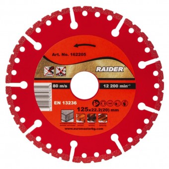 Raider 162205 Disc de taiere diamantat universal 125x22.2mm