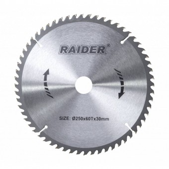 Raider 163117 Disc circular pentru taiere lemn Raider 163117, dimensiune 250Ñ…30 mm, 60Ð¢