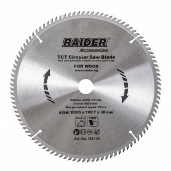 Raider 163144 Disc circular pentru taiere lemn Raider 163144, dimensiune 305x100Tx30 mm
