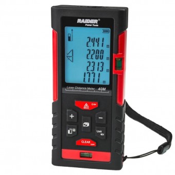 Raider 260802 Telemetru cu laser 40m afisaj LCD Pythagoras