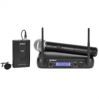 Rebel LEC-MIK0142 Set doua microfoane (mana + clip) vhf rebel