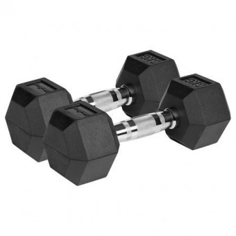 Rebel LEC-RBA-2325-06 Gantere dumbbell hex fonta cauciucata 2x6kg rebel activ