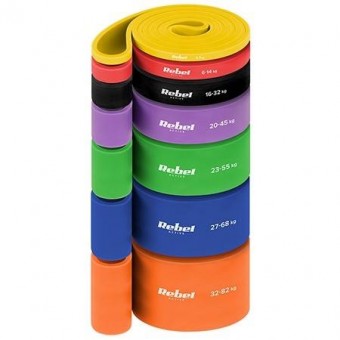 Rebel LEC-RBA-3001-S7 Set 7 benzi elastice power band 4-82kg rebel active