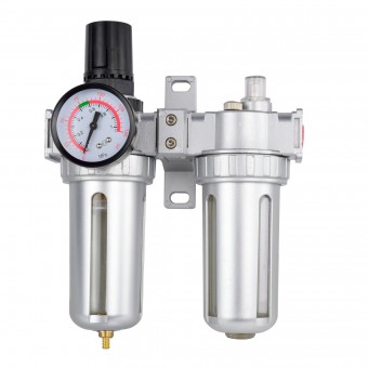 Regulator de aer cu filtru si lubrifiere cu 2 elemente pentru compresoare, Geko G01179