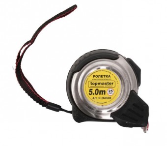 Ruleta metalica dublu stop 5m x 25mm, TopMaster