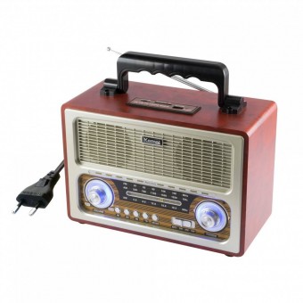 SAL SO-RRT38 Radio portabil retro, Sal RRT 3B, MP3, SD, USB, Bluetooth, 3 benzi