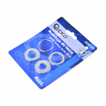 Set 4 coliere reductie pentru discuri Geko G00195, 32-30;32-25,4;32-20;32-16 mm