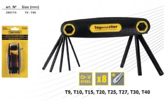 Set 8 imbusuri Torx T9-T40, TopMaster 