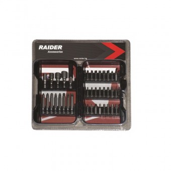 Set biti 37 piese 1/4 x 25 & 50 mm, Raider