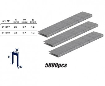 Set capse pentru pistol pneumatic RD-AS02 25x5,7x1,2mm, Raider 511317