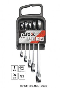 Set chei inelare cu clichet Yato YT-5038, 5buc, 8-19mm, Cr-V