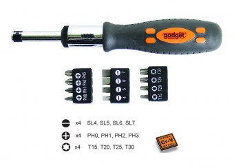 Set maner surubelnita cu clichet +biti 13 piese Gadget