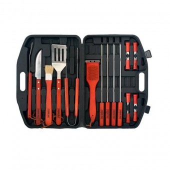 Strend Pro SK-2210365 Trusa 18 piese unelte gratar, Strend Pro BBQ 217, Inox, husa transport