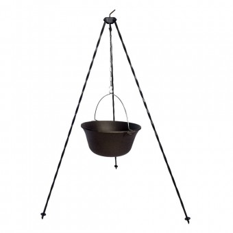 Strend Pro SK-254482 Set trepied cu ceaun din fonta, Strend Pro Castler, 10.8 litri