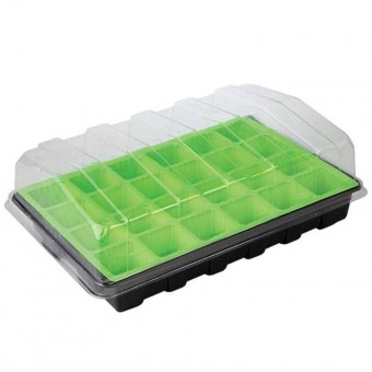 Strend Pro sk-255284 Tava pentru rasaduri cu capac Strend Pro Garden Herrison P2001, 24 alveole, 38x24.5x12.5 cm