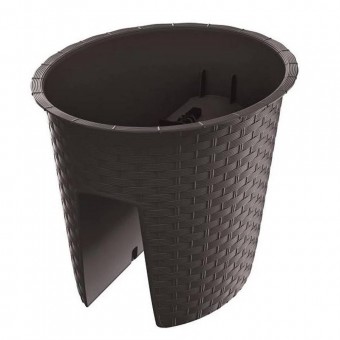 Strend Pro SK-255445 Ghiveci decorativ pentru balustrade Prosperplast Railing Oval 300, maro, 6l