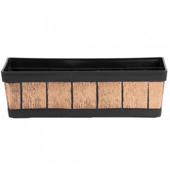 Strend Pro SK-256938 Ghiveci decorativ, Strend Pro Woodeff 007, efect lemn teak, 15x47x17 cm