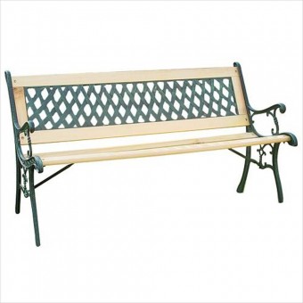 Strend Pro SK-802026 Banca pentru gradina din lemn si metal, 122x54x73 cm, Strend Pro GODIVA