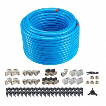 Strend Pro YSKQGDXT34IN7ITGEV0 Set conducte cu fitinguri pentru compresoare aer, 60.96 m, Trei straturi HDPE/Aluminiu/HDPE