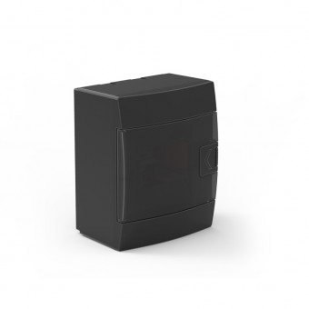 Tablou sigurante 4 module, TEB-N, Negru, Aparent