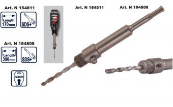 Tija conectoare SDS-PLUS 300mm, pentru carote beton, Raider